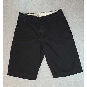 Volcom Mens Black Casual Chino Shorts Flat Front Skate Everyday Comfort
